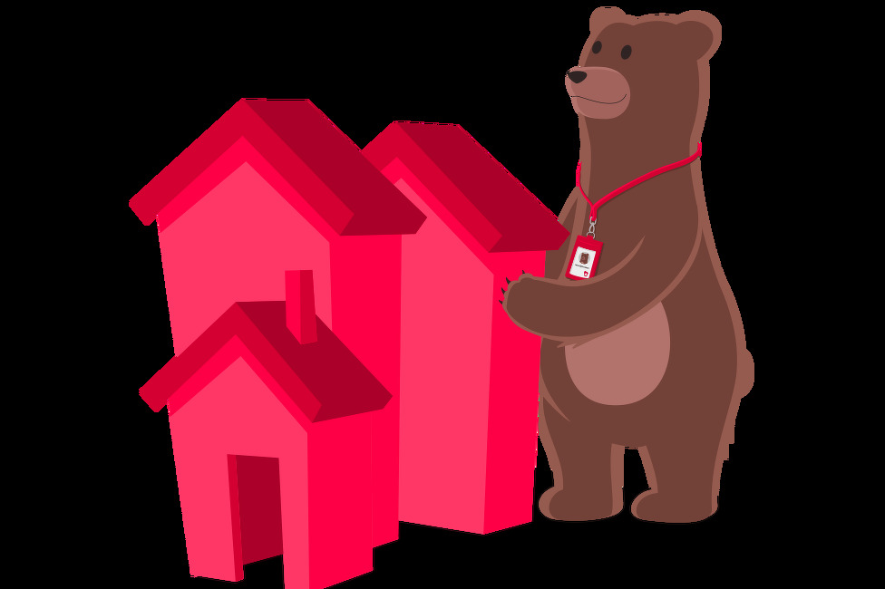 Sjöbohem Björn kontrollerar hus